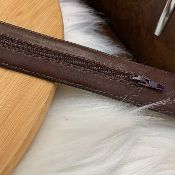 Vintage NIB Taner Brown Gold Leather Money ID Conceal Security Travel Zip Belt - Picture 14 of 16